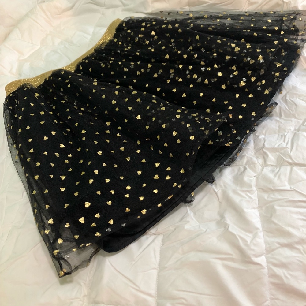 Girls Crazy 8 Black and gold glitter skirt